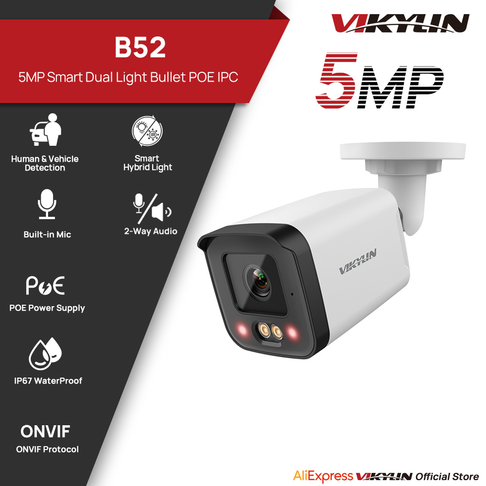 Outdoor Power G Motion - VIKYLIN 5MP IP Security Camera Smart