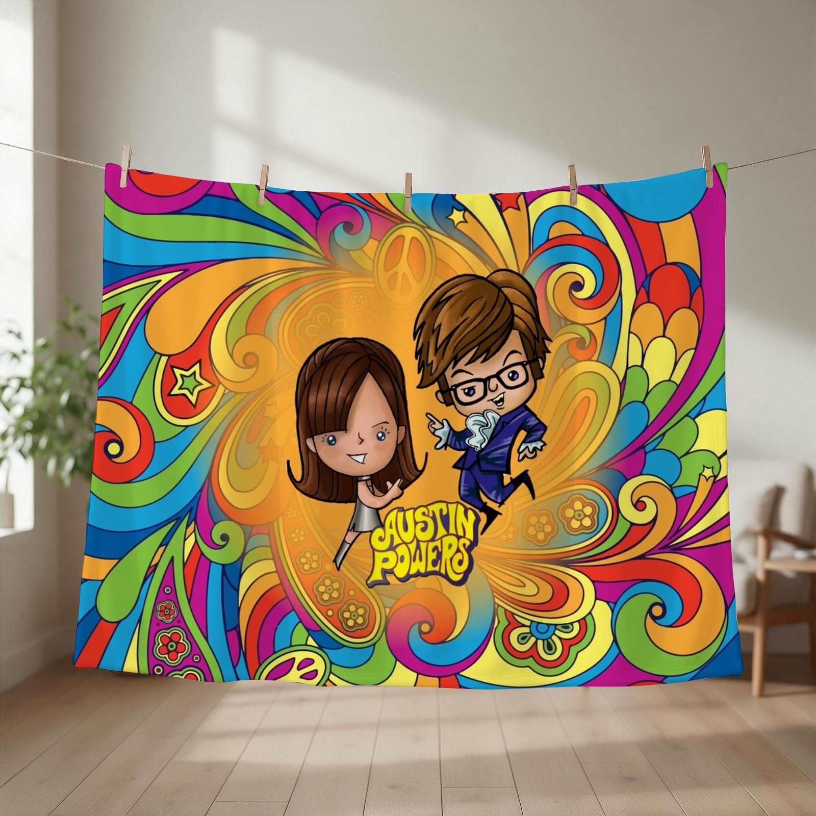 Austin danger Powers Throw Bla - Outdoor Power Austin 评论和价格