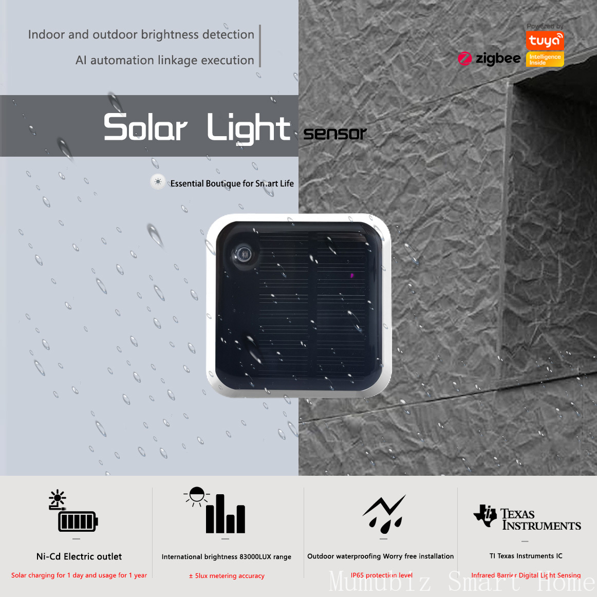 Tuya Zigbee Solar Light Sensor - Outdoor Power Monitor 评论和价格