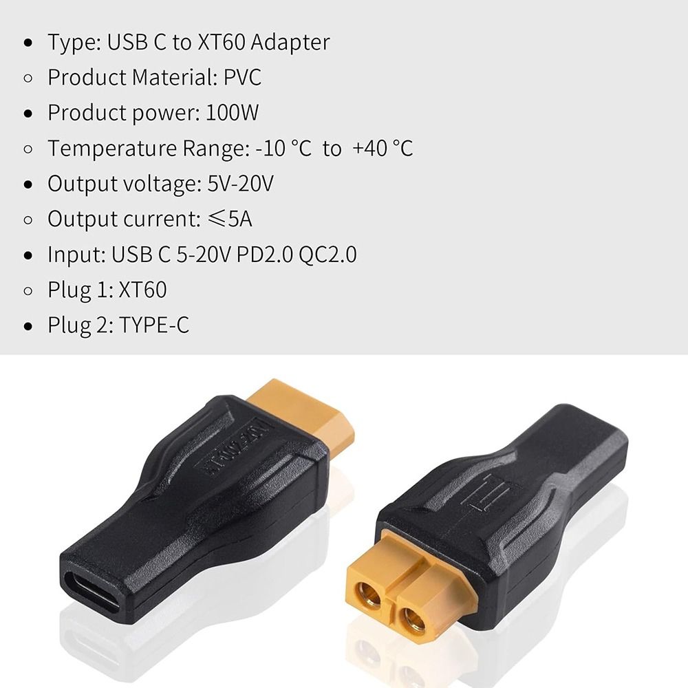5525 7450 USB C to XT60 Adapte - Outdoor Power Adapter Usb 评论和价格