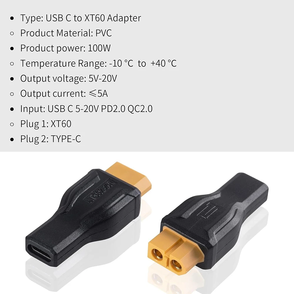 USB C to XT60 Adapter Converte - Outdoor Power Adapter Usb 评论和价格